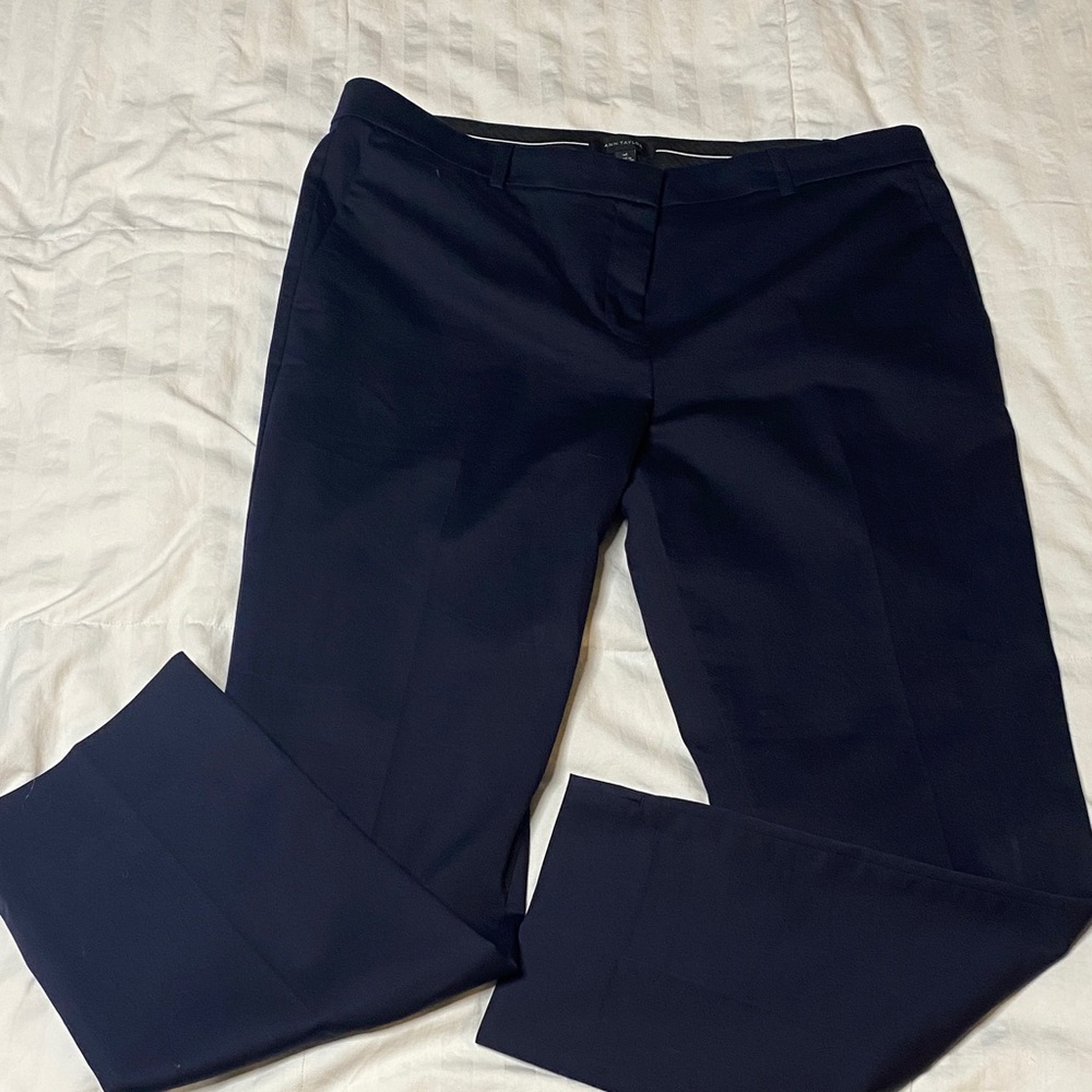 Ann Taylor Midnight Trousers 14 tall ankle New without tag